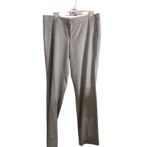 Chaiken Womens Pants 8 Gray Wool Blend Straight Leg Trousers